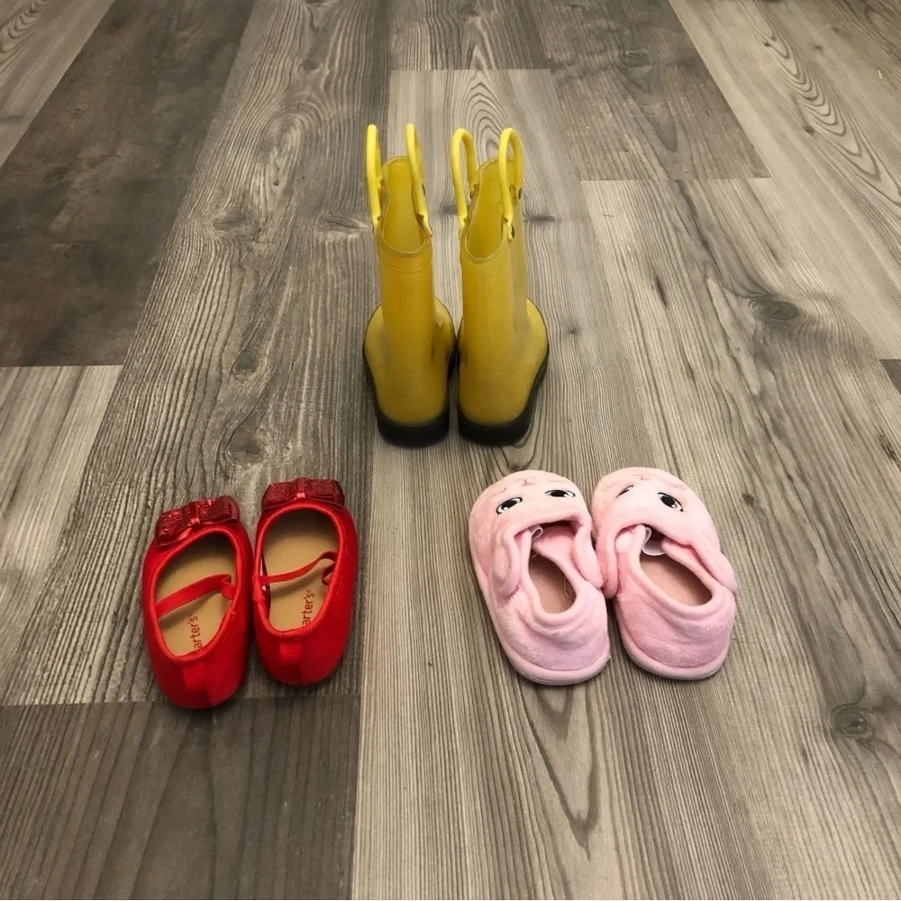 Carters bundle of girls‎ rainboots and ballet shoes 5